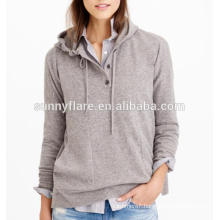 Hot Sale Women Pure Cashmere Hoodie Sweater